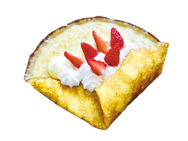 イチゴのクレープ