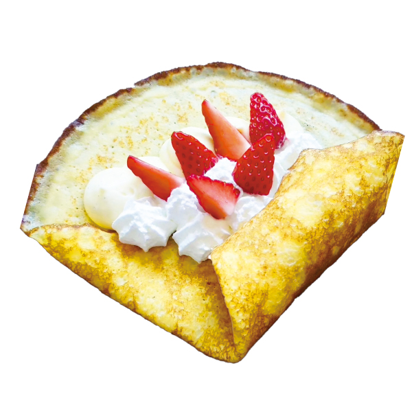 イチゴのクレープ